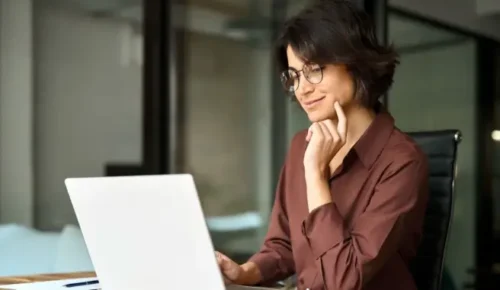 Woman thinking how to achieve growth in a volatile period